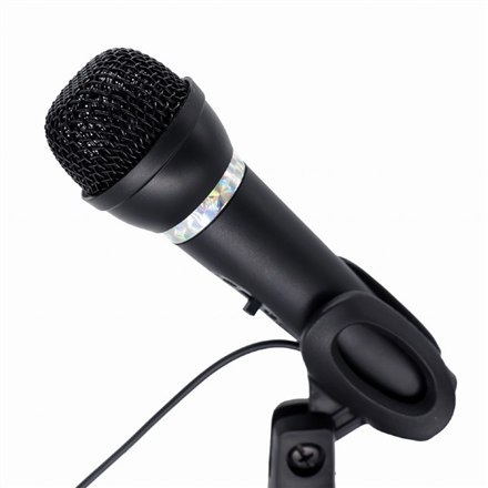Mikrofon pojemnościowy Gembird z uchwytem na biurko MIC-D-04 | 3,5 mm jack | Kolor czarny Mikrofon pojemnościowy Gembird z uchwytem na biurko MIC-D-04 | 3,5 mm jack | Kolor czarny
