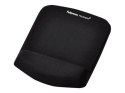 Podkładka pod mysz Fellowes z podparciem pod nadgarstek PlushTouch, kolor czarny Podkładka pod mysz Fellowes z podparciem pod nadgarstek PlushTouch, kolor czarny