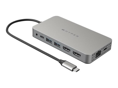 Uniwersalna Stacja Dokująca HyperDrive USB-C 10w1 z Podwójnym HDMI i Portami Ethernet LAN (RJ-45) 1 | Ilość Portów HDMI 2 Uniwersalna Stacja Dokująca HyperDrive USB-C 10w1 z Podwójnym HDMI i Portami Ethernet LAN (RJ-45) 1 | Ilość Portów HDMI 2