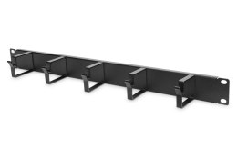 Panel zarządzania przewodami Digitus | DN-97602 | Czarny | 5x pierścień zarządzania przewodami (WxŚ: 40x60 mm). Panel zarządzani