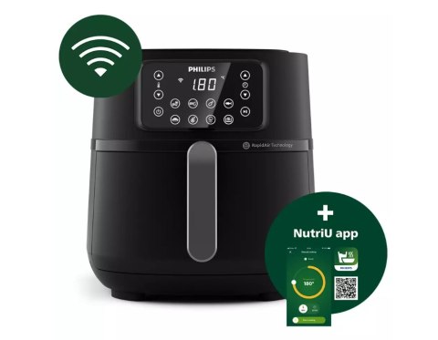 Philips | XXL Connected Air Fryer | HD9285/93 Seria 5000 | Moc 2000 W | Pojemność 7,2 L | Czarny Philips | XXL Connected Air Fryer | HD9285/93 Seria 5000 | Moc 2000 W | Pojemność 7,2 L | Czarny