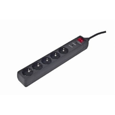 EnerGenie Surge Protector SPG5-C-5/ 1.5 m/ 5 Sockets/ Black EnerGenie Surge Protector SPG5-C-5/ 1.5 m/ 5 Sockets/ Black