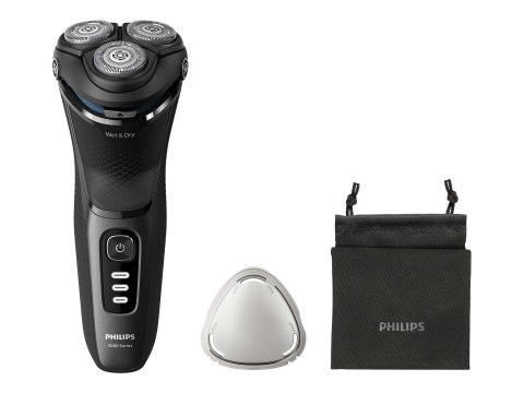 Philips | Golarka | S3244/12 | Czas pracy (maks.) 60 min | Na mokro i sucho | Litowo-jonowa | Czarna