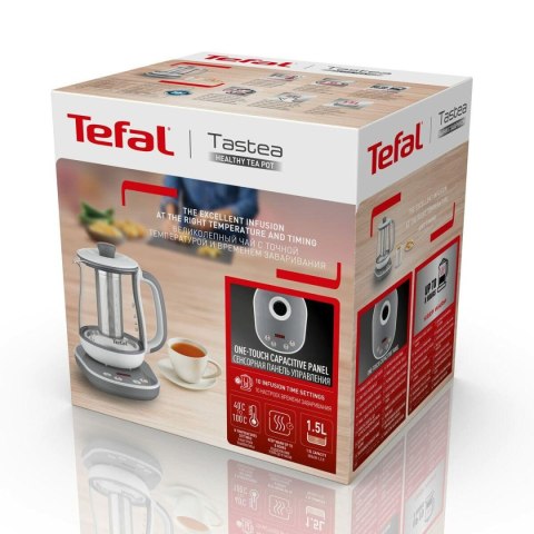 TEFAL Tastea Kettle | BJ551B10 | Tea Kettle | 1400 W | 1.5 L | Glass | 360° rotational base | Grey/White TEFAL Tastea Kettle | BJ551B10 | Tea Kettle | 1400 W | 1.5 L | Glass | 360° rotational base | Grey/White