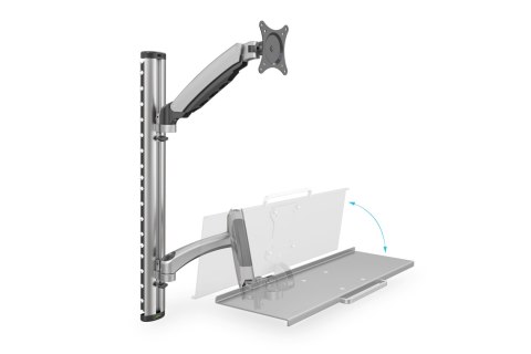 Digitus | Uchwyt ścienny | Stacja robocza | Regulowana wysokość, pochylenie, obrót | 27 " | Maksymalna waga (udźwig) 6 kg | Sreb Digitus | Uchwyt ścienny | Stacja robocza | Regulowana wysokość, pochylenie, obrót | 27 " | Maksymalna waga (udźwig) 6 kg | Sreb