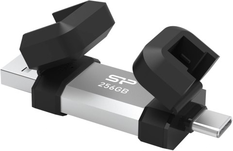 Silicon Power Dual USB Drive | Mobile C51 | 256 GB | USB Type-A i USB Type-C | Srebrny Silicon Power Dual USB Drive | Mobile C51 | 256 GB | USB Type-A i USB Type-C | Srebrny
