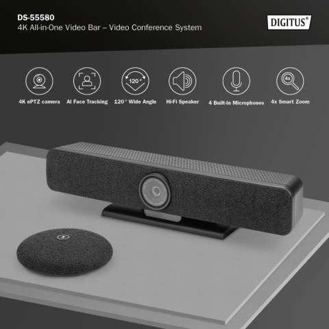 4K All-in-One Video Bar Pro - system wideokonferencyjny | DS-55580 4K All-in-One Video Bar Pro - system wideokonferencyjny | DS-55580