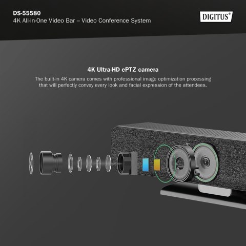 4K All-in-One Video Bar Pro - system wideokonferencyjny | DS-55580 4K All-in-One Video Bar Pro - system wideokonferencyjny | DS-55580