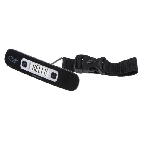 Adler | Travel Luggage Scale | AD 8190 | Maksymalna waga (udźwig) 50 kg | Dokładność 10 g | Czarny Adler | Travel Luggage Scale | AD 8190 | Maksymalna waga (udźwig) 50 kg | Dokładność 10 g | Czarny