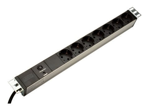 Aluminum outlet strip with overload protection | DN-95403 | Sockets quantity 7 Aluminum outlet strip with overload protection | DN-95403 | Sockets quantity 7