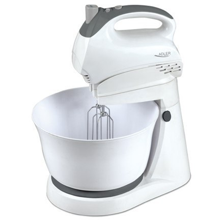 Hand Mixer Adler AD 4202 Biały, Hand Mixer, 300 W, Number of speeds 5, Shaft material Stainless steel Hand Mixer Adler AD 4202 Biały, Hand Mixer, 300 W, Number of speeds 5, Shaft material Stainless steel