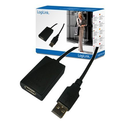 Logilink USB 2.0 repeater 5m USB A female, USB A Logilink USB 2.0 repeater 5m USB A female, USB A