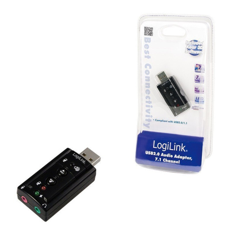 Logilink USB Audio adapter, 7.1 sound effect Logilink USB Audio adapter, 7.1 sound effect