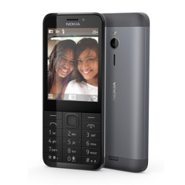Nokia 230 Dark Silver, 2.8 ", TFT, 240 x 320 pixels, 16 MB, microSD, Dual SIM, Mini-SIM, Bluetooth, 3.0, USB version microUSB 1.