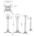 Vogels Projector Ceiling mount, PPC1555W, Maximum weight (capacity) 15 kg, White Vogels Projector Ceiling mount, PPC1555W, Maximum weight (capacity) 15 kg, White
