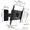 Vogels Wall mount, MA2030-A1, Full motion, 26-40 ", Maximum weight (capacity) 15 kg, VESA 100x100, 100x200, 200x100, 200x200 mm, Vogels Wall mount, MA2030-A1, Full motion, 26-40 ", Maximum weight (capacity) 15 kg, VESA 100x100, 100x200, 200x100, 200x200 mm,