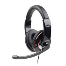Gembird MHS-U-001 USB stereo headset Glossy black, USB, Built-in microphone