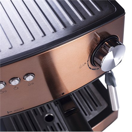 Adler Espresso coffee machine AD 4404r Pump pressure 15 bar, Built-in milk frother, Semi-automatic, 850 W, Red Adler Espresso coffee machine AD 4404r Pump pressure 15 bar, Built-in milk frother, Semi-automatic, 850 W, Red