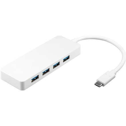 Goobay 4 USB-C multiport adapter 66274 USB Type-C, USB 3.0 female (Type A), White Goobay 4 USB-C multiport adapter 66274 USB Type-C, USB 3.0 female (Type A), White
