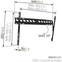 Vogels Wall mount, MA4010-A1, Tilt, 40-65 ", Maximum weight (capacity) 60 kg, VESA 100/400-100/600 mm, Black Vogels Wall mount, MA4010-A1, Tilt, 40-65 ", Maximum weight (capacity) 60 kg, VESA 100/400-100/600 mm, Black