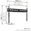 Vogels Wall mount, MA4000-A1, Fixed, 40-80 ", Maximum weight (capacity) 80 kg, VESA 100/400-100/600 mm, Black Vogels Wall mount, MA4000-A1, Fixed, 40-80 ", Maximum weight (capacity) 80 kg, VESA 100/400-100/600 mm, Black