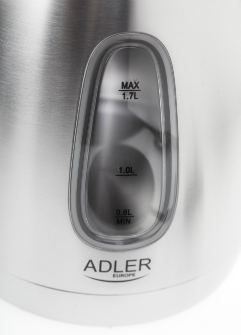 Czajnik 1,7 litra ADLER AD 1223, Stainless steel, 2200 W, 1.7 L, 360° Czajnik 1,7 litra ADLER AD 1223, Stainless steel, 2200 W, 1.7 L, 360°